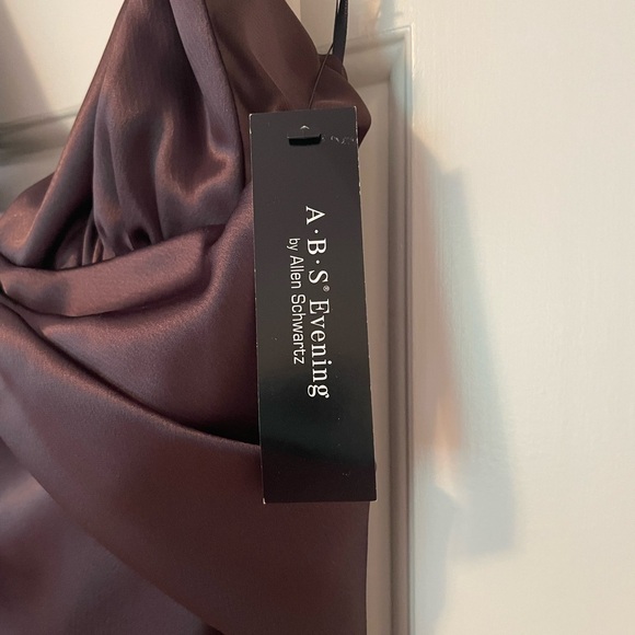 ABS Satin Brown Evening Dress - Picture 2 of 2